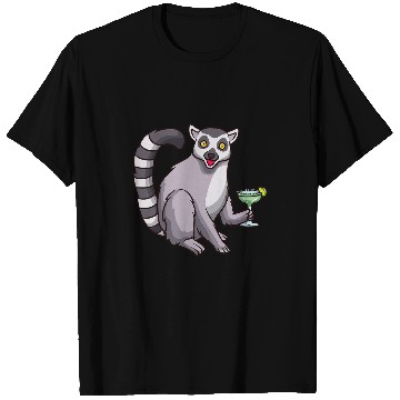 Discover Lemur Pet Drinking Margarita T-Shirts
