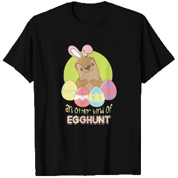 Discover Otter Pet Otters Easter Otter Funny Sea Otter Rabbit Easter Bunny Egg Hunter T-Shirts