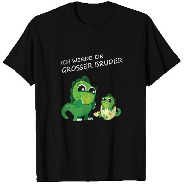 Discover Dinosaur Pet Kids Outfit saying Ich werde grosser Bruder baby dinosaur design 1 T-Shirts