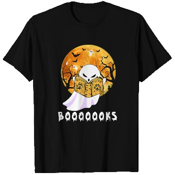 Discover Book Fun ghosts Booooks Halloween Reading Librarian Bookworm Teacher 191 T-Shirts