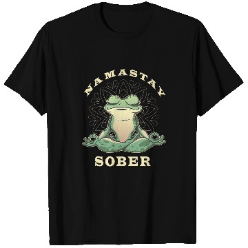 Discover Frog Pet Narcotics Anonymous Frog Namastay Sober Support Sobriety T-Shirts
