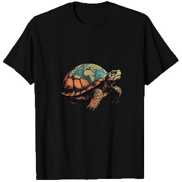 Discover Turtle Pet Earth Map T-Shirts