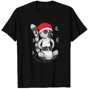 Discover Lemur Pet Christmas RingTailed Lemur Maky Video Gaming Gamer T-Shirts