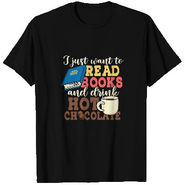 Discover Book Fun Gif Read Books Drink Hot Chocolate 1 T-Shirts