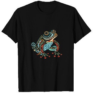 Discover Frog Pet Native American Indian Style Art Pacific Northwest 30 T-Shirts
