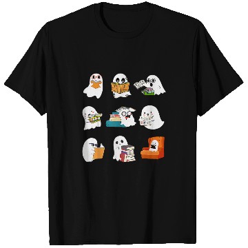 Discover Book Fun ghosts Reading Teacher Halloween Librarian Book Lover School T-Shirts