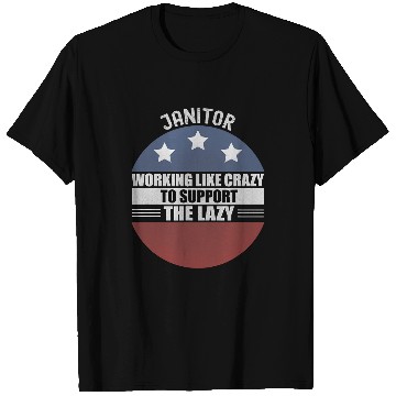 Discover Custodian Working Like crazys Funny Janitor T-Shirts