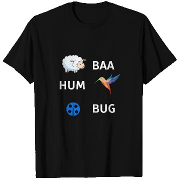 Discover Sheep Pet Baa Hum Bug Lamb Hummingbird Bug Funny Pun Christmas T-Shirts