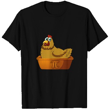 Discover Chicken Pet Pi Day Math Chicken Pot Pie Funny Geek Nerd Math Farmer Pi T-Shirts