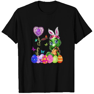 Discover Turtle Pet Happy Easter Egg Hunt Cute Bunny Turtle Toddler Girl Kid T-Shirts