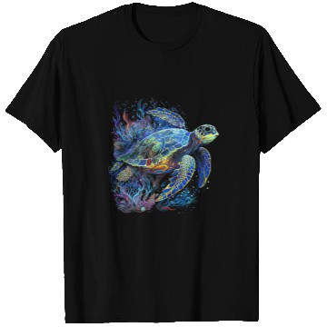 Discover Turtle Pet Tortoise Waterturtle Ocean Natural Environment 4 T-Shirts