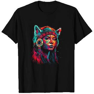 Discover Coyote Mammal Woman wolfs Head Native American Courageous T-Shirts