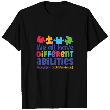 Discover Autism Puzzle We All Have Different Abilities Neurodiversity Autism Mom T-Shirts