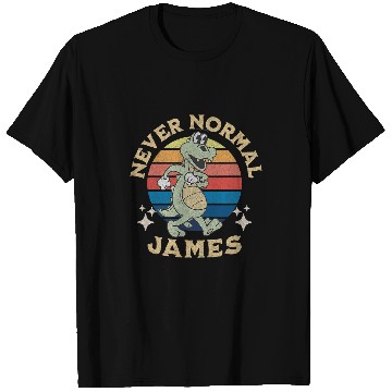 Discover Dinosaur Pet Retro Sun Never Normal James Dinosaur humor funny name T-Shirts