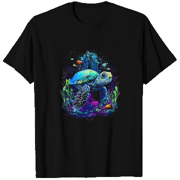 Discover Turtle Pet Tortoise Waterturtle Ocean Natural Environment 1 T-Shirts