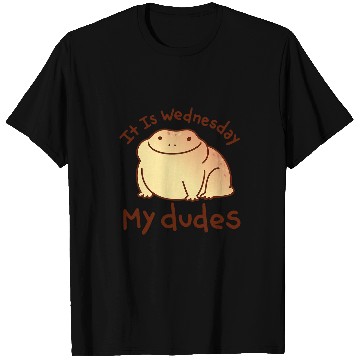 Discover Frog Pet It Is Wednesday My Dudes Cute Frog Cartoon Happy Toad T-Shirts