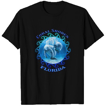 Discover Manatee Pet Coral Shores Florida Vacation Swimming Manatees T-Shirts