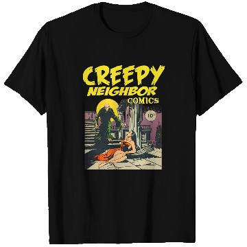 Discover Book Fun FUNNY Creepy Neighbor Comics Parody Horror Comic T-Shirts