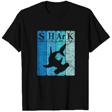 Discover Shark Pet Hammerhead Shark Periodic Table Elements Retro 5 T-Shirts