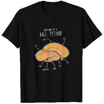 Discover Python Pet Anatomy of Banana Ball Python T-Shirts