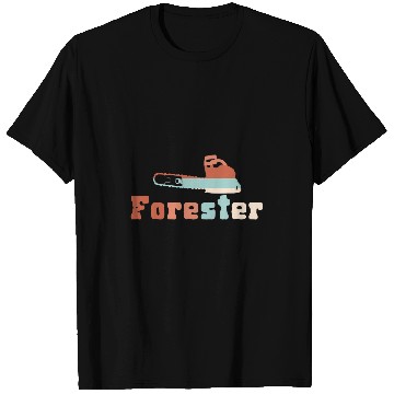 Discover Retro Forester Chainsaw Forest Logging Forestry T-Shirts