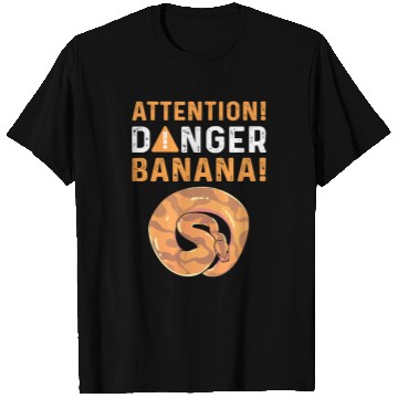 Discover Python Pet Attention Danger Banana Royal Python Banana Ball Python T-Shirts