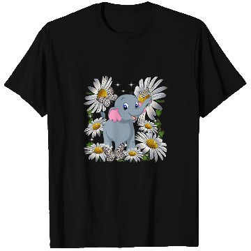 Discover Elephant Mammal Daisy Flower Butterfly T-Shirts