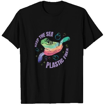 Discover Turtle Pet Plastic frees Environment Save Sea T-Shirts