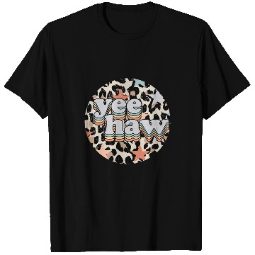Discover Horse Pet Western Leopard Yeehaw Cowgirl Cow Texas Rodeo Horse Girl T-Shirts