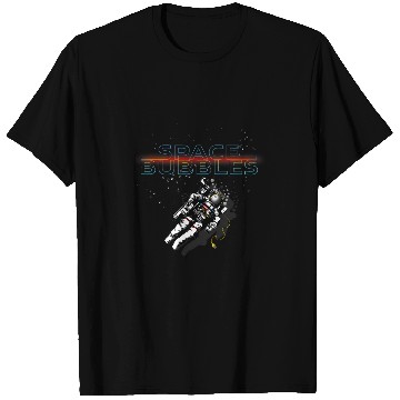Discover Astronaut in outer space flat earth space bubbles T-Shirts