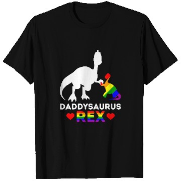 Discover Dinosaur Pet LGBT Daddysaurus rexs Rainbow Dinosaur Dad Support Love T-Shirts