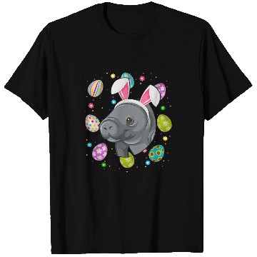 Discover Manatee Pet Funny Easter Egg Lover Bunny Ear Manatee Face Easter Sunday T-Shirts