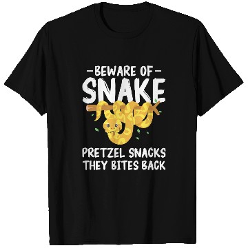 Discover Python Pet Beware Of Snake Pretzel Snacks They Bites Back Ball Python T-Shirts