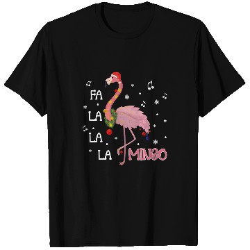 Discover Flamingo Pet Fa La La La Mingo Flamingo Santa Christmas Tree Lightings 178 T-Shirts