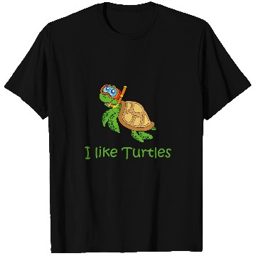 Discover Turtle Pet I Like Turtles Funny Snorkeling Sea Turtle Drawing Turtle Lovers Bday T-Shirts