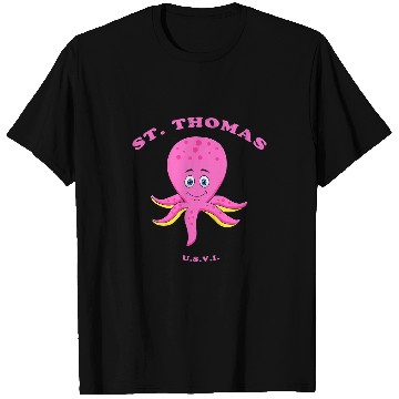 Discover Octopus Pet Kids Childrens St Thomas USVI Octopus Vacation T-Shirts