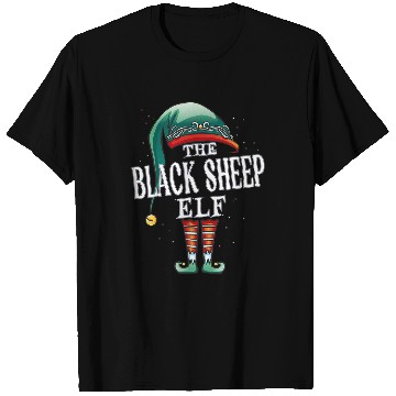 Discover Sheep Pet Black Sheep Elf Christmas Group Xmas Pajama Party T-Shirts