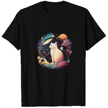 Discover Astronaut Cat or Funny Space Cat on Galaxy Cat T-Shirts