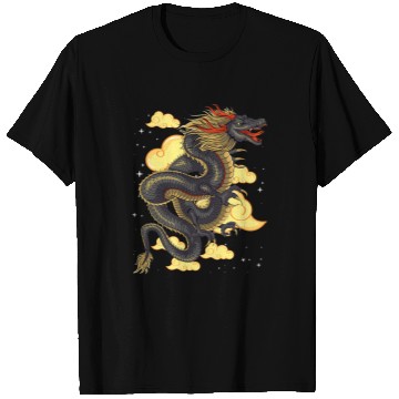 Discover Dragon Pet Chinese Dragon Japanese Art Tokyo Dragon Asia Tattoo Style 000037 T-Shirts