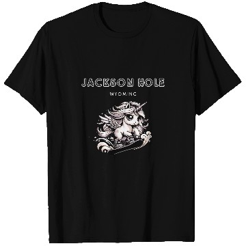 Discover Unicorn Pet Jackson Hole Wyoming Cool Snowboard T-Shirts