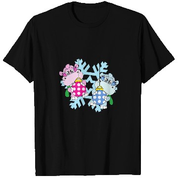 Discover Hippo Pet Christmas Balls Winter Snowflake Snow T-Shirts