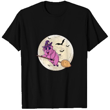 Discover Pig Pet Halloween Full Moon Graveyard Spooky Pig Witch Night Kids T-Shirts
