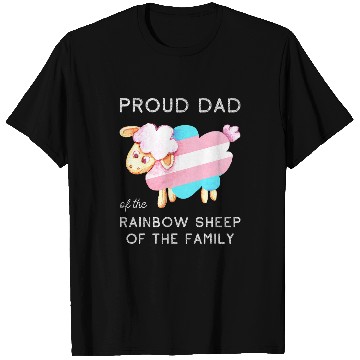 Discover Sheep Pet Trans Flag Rainbow Sheep Proud Dad LGBTQ Transgender Pride T-Shirts
