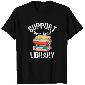 Discover Book Fun Support Your Local Library Reading Animal Lover T-Shirts