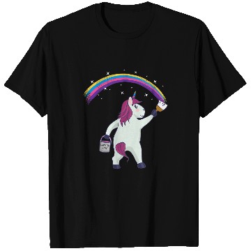 Discover Unicorn Pet Rainbow Painting Drawing Baby T-Shirts