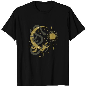Discover Snake Pet Mystical Celestial Snake Boho Sun Moon Witchcraft Wicca T-Shirts