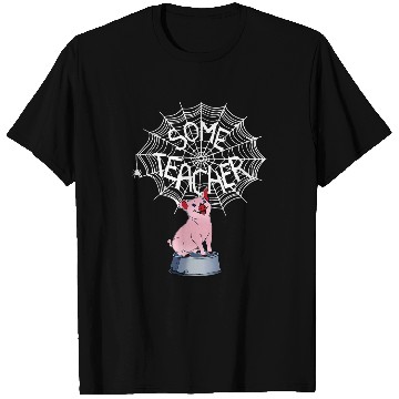 Discover Pig Pet Funny Some Teacher Pig Some Teacher Spiderweb Full Size T-Shirts