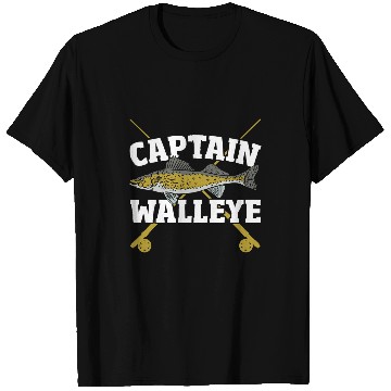 Discover Fishing Fun Captain Walleye Fishing Hunting T-Shirts