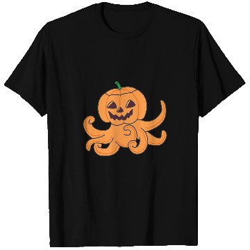 Discover Octopus Pet In Pumpkin Orange Kraken Halloween T-Shirts