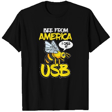 Discover Technology Beekeeper Bee from America USB Computer Science T-Shirts